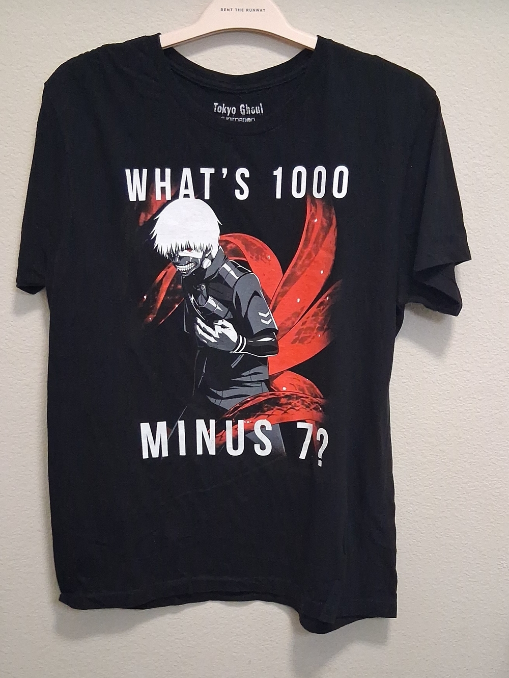 Tokyo Ghoul Black Graphic Tee with Red Anime Artwork - Men's Shirt